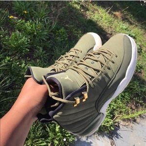 olive green Jordan 12s Chris Paul class of 23